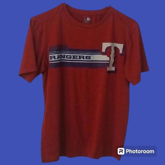 3/$30 Genuine MERCHANDISE Texas Rangers Red Dri Fit T-Shirt Size Small - Picture 1 of 8